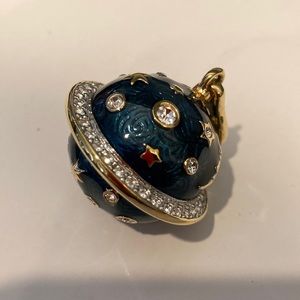 Saturn Pendant Enamel and Jewels